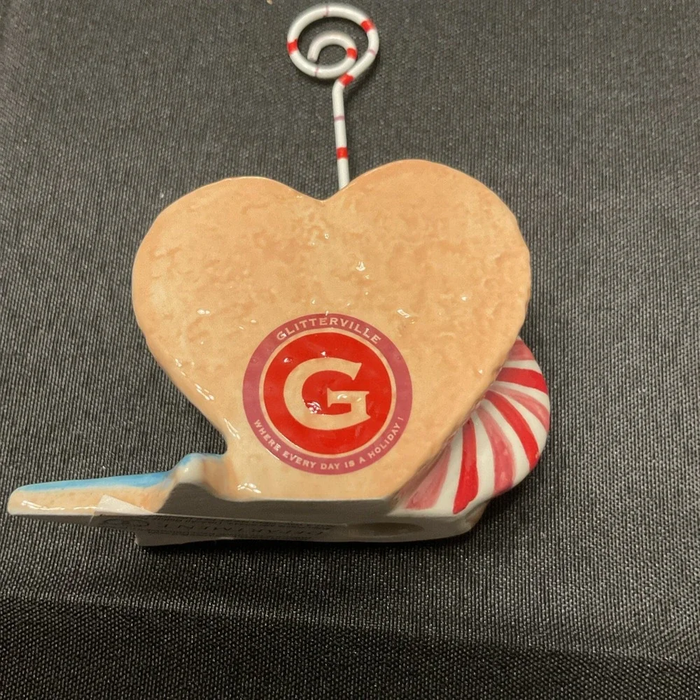 Dept 56 Glitterville Ceramic Dear Santa Letter Scroll, Cookie Recipe Card Holder